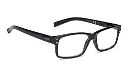 Vintage Eyeglasses Men Women (Black,+0.00)