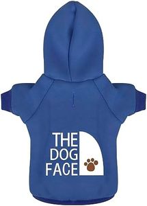 Paiaite Blue Chihuahua Dog Hoodie: Keep Your Pup Warm and Stylish with a 'The Dog Face' Printed Sweatshirt, Pet Clothes, and Sweater Coat All in One - Perfect for Winter and Cool Summer Nights! XL