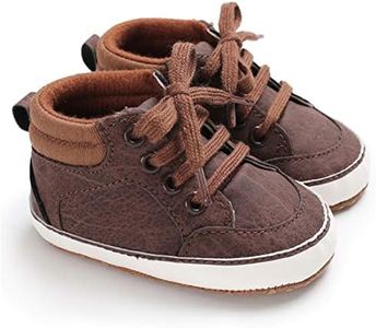 CENCIRILY Baby Boys Girls High Top Sneakers Soft Soles Anti Skid Infant Ankle Shoes Toddler Prewalker First Walking Crib Shoes