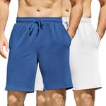 COOFANDY Men's Lounge Shorts 9 Inch Sweat Shorts 2 Pack Basketball Shorts Athletic Workout Sports Short Pants with Pockets