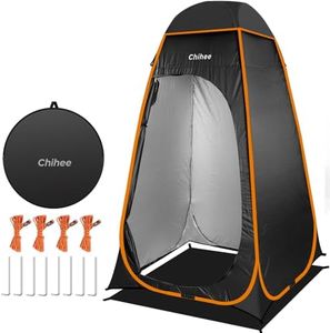 Chihee Outdoor Privacy Shelter Pop Up Camping Bathroom Tent Pod Portable Changing 1 Room Instant Camp Toilet Stall Shower Tents Dressing Room Foldable with Cover Floor Carry Bag Hiking Fishing