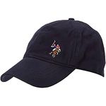 Concept One Unisex's U.s Polo Assn. Dad Hat, Adult Cotton Adjustable Baseball Cap with Curved Brim and Embroidered Horse Logo, Navy, One Size