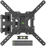 USX MOUNT Full Motion TV Wall Mount for Most 26-60 inch TV, Universal TV Mount Bracket Tilt Swivel Articulating Support TV up to 77 lbs, Max VESA 400x400mm, Perfect Center Design