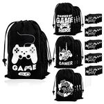 Sosolong 16 pcs Video Game Party Supplies Gaming Party Bags Drawstring Bags Gaming Party Decorations for Kids Video Game Themed Birthday Party (16pcs)