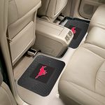 FANMATS 13226 SMU Mustangs Back Row Utility Car Mats - 2 Piece Set, 14in. x 17in., All Weather Protection, Universal Fit, Deep Resevoir Design, Molded Team Logo