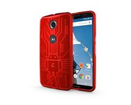 Cruzerlite Bugdroid Circuit Case for The Google Nexus 6 / Motorola Nexus 6 (2014 Release) - Retail Packaging - Red