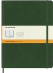 Moleskine Classic Notebook, Soft Cover, XL (7.5" x 9.5") Ruled/Lined, Myrtle Green, 192 Pages