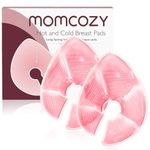 Momcozy Larger Breast Therapy Packs, Hot and Cold Breast Pads with 2 Soft Covers, Breastfeeding Essentials,2 Pack,Pink
