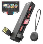 Nintendo Switch Game Card Reader - Switch Game Changer with Remote Control Online Switching 8 Games, Newest 8-in-1 Switch Multi Game Card Switcher Quickly Switching 8 Games for Switch/Switch OLED