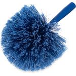 Carlisle 36340414 Flo-Pac Round Duster, Soft Flagged PVC Bristles, 7" Overall Diameter x 9" Overall Length, 2-1/2" Bristle Trim, Blue