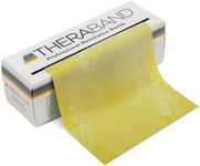 TheraBand Professional Latex Resistance Bands For Upper Body, Lower Body, and Core Exercise, Physical Therapy, Lower Pilates, At-Home Workouts, and Rehab, 6 Yard Roll, Yellow, Thin, Beginner Level 2