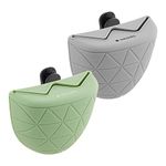 Navaris Silicone Dog Treat Pouches (Set of 2) - Dog Treat Pouch Holder Bag with Clip for Training, Treats, Leash - Triangle Design - Green and Gray