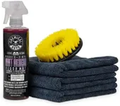 Chemical Guys HOL70016 Heavy Duty Floor Mat Cleaning Kit with Mat Renew Rubber + Vinyl Floor Mat cleaner and Protectant (16 fl oz), Drill Brush Attachment, & Workhorse Towels, 5 Item Kit