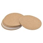 sourcing map 100mm(3.94") Dia Round Coasters 1mm Thick Cork Cup Mat Self-Adhesive Pad 12pcs