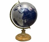 GLOBEDADDY Lightblue Educational Purpose/Home Decor/Office Desk/Political Desk/Study Table/UPSC Students/Geographical Learning Globe for Kids/Students 12 inch Height Diameter.