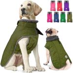 Fragralley Dog Coat, Warm Dog Winter Coat with Leg Strap, Waterproof & Reflective Dog Cold Weather Coats with Harness Hole, Dog Snow Jacket Vest for Small Medium Large Puppy Clothes