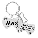 Jypr Customized Product's Jypr Customized Pet Id Tag Personalize Black Engraved Name Collar Tag For Your Loving Pet Dog, Cat, Puppy, Horse (Bow Tie Shape 2 Mm Thick)