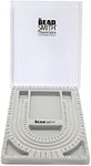 The Beadsmith Bead Board with Cover, Grey Flocked, 3 U-Shaped Channels, 6 Recessed Compartments, 9.75 x 13.25 inches, Design Boards for Creating Bracelets, Necklaces and Other Jewelry