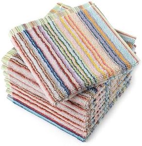 Oeleky Kitchen Dishcloths for Washing Dishes, Ultra Absorbent Dish Rags, Cotton Cleaning Cloths Pack of 8, 12x12 Inches (Mix-1, 12x12 inch)