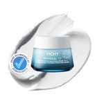 Vichy Minéral 89 100H Hyaluronic Acid Rich Hydrating Cream for Dry to Very Dry Skin With Vitamins E and B3, Squalane, Hypoallergenic Fragrance-Free, 50ml