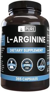 100% Pure L-Arginine | 90-Day Supply |365 Capsules |No Magnesium or Rice Filler, Nitrous Oxide Booster, Made in USA, Gluten-Free, Vegetarian, 1060mg Extra Potent & All-Natural L-Arginine