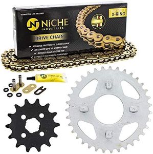 NICHE Drive Sprocket Chain Combo for Honda ATC70 Front 14 Rear 35 Tooth 420VM-X X-Ring 72 Links