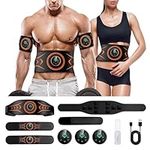 NEWENMO ABS Trainer Muscle Stimulator,EMS Muscle Stimulator Machine Abdominal Muscle Stimulator Trainer Machine for Men or Women,Tactical X ABS Stimulator 2023 with 8 Modes 25 Intensities