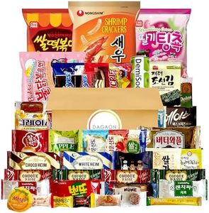 DAGAON Finest Korean Snack Box 42 Count – Variety Snacks Including Korean’s Favorite Chips, Biscuits, Cookies, Pies, Candies. Perfect appetizing Korean snacks for any occasions, gifts and everyone.