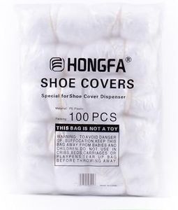JATHIN Disposable Shoe Cover Refills for Automatic Shoe Cover Dispenser Machine, T-Buckle Shoe Cover 100 Pcs[White]