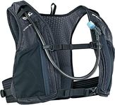 EVOC HYDRO PRO 3 + 1,5l HYDRATION BLADDER, hydration backpack for cycling, hiking or jogging, (extra light, two NUTRITION COMPARTMENTS, two chest strap pockets, 1,5l camel pack), Black