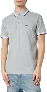 BOSS Men's Paddy Polo Shirt, Light/Pastel Grey52, M