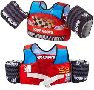 Body Glove 13226H Kids Paddle Pals Motion Learn to Swim Life Vest for Children 30-50 lbs. (Race Car Edition)