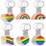 120 Pcs Gay Pride Rainbow Keychain LGBTQ Accessories Bulk LGBT Rainbow Gay Gift Lesbian Pride Keychain Pansexual Key Ring Jewelry Gifts Transgender Pride Key Straps
