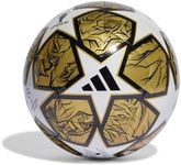 adidas UEFA Champions League Club Ball IN9330, Unisex, Soccer Ball, White/Gold Metallic/Black, 5