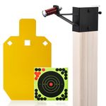 GADFISH AR500 Steel Targets for Shooting with T Post Target Hanger, 1/2 Inch Thick Steel Target, 2 Mounting Options, Neon Yellow Color (7" x 12")