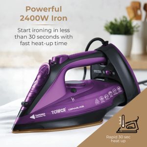 Tower CeraGlide Cordless Steam Iron – Purple