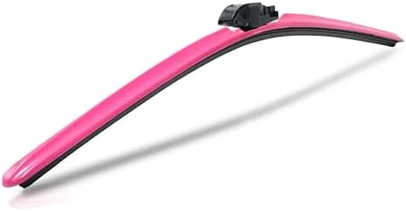 Clix Wipers - 14" Pink Automotive Replacement Wiper Blade (Pack of 1) Universal Clip On All-Weather Flex Frame Windshield Wiper