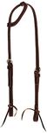 Weaver Leather Latigo Leather Flat Sliding Ear Headstall Burgundy,One Size