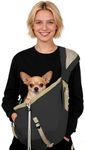 Dog Carrier Sling,Dog Carriers for Small Dogs & Cats Under 20 lbs,Puppy Carrying Backpack Pet Purse with Pockets,Adjustable Shoulder Strap,Hands Free for Travel (Black)