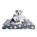 Pooshivvi Dog bed medium Egg crate foam Dog Cat crate mattress with Non-Slip Bottom Washable Removable Cover Orthopedic Dog Bed -75 * 50 * 8cm