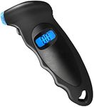 Epzia Digital Tire Pressure Gauge, 150PSI 4 Setting for Cars, Trucks and Bicycles, Backlit LCD and Anti-Skid Grip for Easy and Accurate Reading(Black)