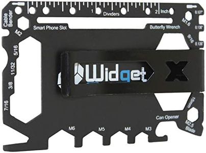 W4W, Multi purpose survival Pocket tool - 43 in 1 - credit card wallet size Ninja Multitool With Money Clip (Black)