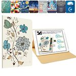 DuraSafe Cases For iPad PRO 2016 [ PRO 9.7 Inch ] A1673 A1674 MLMP2HN/A MM172HN/A MLMN2HN/A MLMW2HN/A MLMX2HN/A MLMV2HN/A Ultra Slim Printed Smart PU Leather Flip Folio Book Cover - Watercolor Flowers