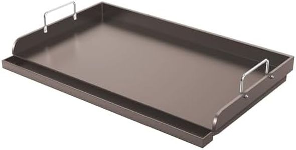 Cast Iron Griddle, Universal Griddle for Gas Grill, 25" x16" Flat Top Griddle for Outdoor Grill Rectangular Plate with Removable Handles for Charcoal and Gas Grills, Camping, Tailgating, and Parties