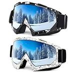 Braylin Adult Ski Goggles, 2-Pack S