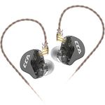 erjigo Wired in-Ear Earbuds Headphones CCA CRA Dynamic Crystal-Clear Sound, Ergonomic Comfort-Fit, 10mm Dynamic Driver, Noise Isolating, Bass Driven Sound (Without mic, Black)