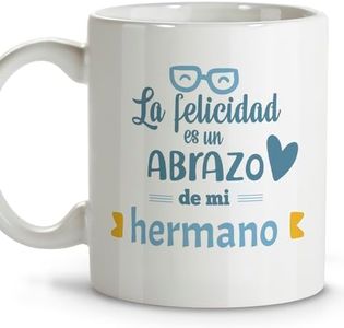 LolaPix Gift Brother Birthday - Original Coffee Cups - Original Cups to Give as a Gift - Gift Brother - Gifts for Brothers - Ceramic Mug 330 ml - FBA 2024