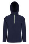 Mountain Warehouse Camber Kids Microfleece Hoodie - Breathable, Lightweight, Anti-Pill & Quick Dry Microfleece Pullover for Boys & Girls - For Autumn Winter & Walking Navy Kids Size 11-12 Years