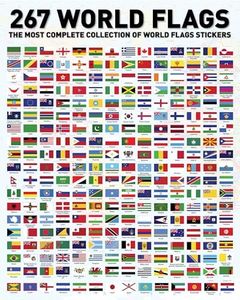 Flags of The World Stickers - Premium Country Flags and Mini Flag Stickers Set - Durable World Flags and Country Stickers - Ideal for Educational Decorative Purposes for Kids and Adults
