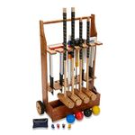 Uber Games 4 player Executive Croquet Set with Wooden Trolley